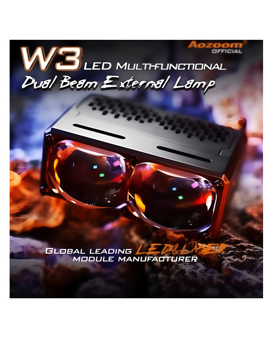 Aozoom ALZD-02 W3 External Auxillary Light 6500K POWER 104W